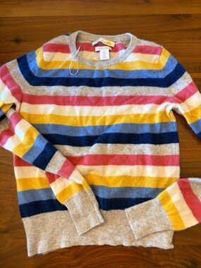 C&C California 100% 2-Ply Cashmere Striped Sweater | S